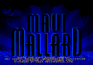 Donald in Maui Mallard Title Screen
